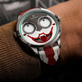 Mark Fairwhale Personality Joker Watch Waterproof Wrist Watch Men Luxury Hip Hop Women  Fashion  Quartz Watch Leather Strap