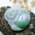 Women's Green Jade Maitreya Buddha Pendant Necklace Lucky Fashion Charms Jewelry XC Model XCDZ-019