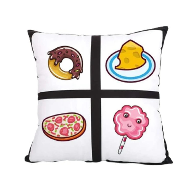 Qualisub Factory Price Hot Sell Sublimation Pillow Case for 4 Photos Dye Printing