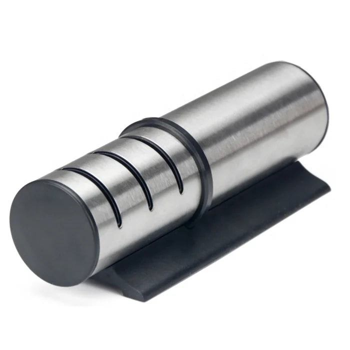 Professional 3 Stage Grinding Kitchen Knife Sharpener Cylinder-shaped Corundum Manual Non-slip Base Blade Knife Sharpener
