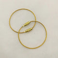 Wire Keychain Cable Large Stainless Steel Wire KeyRing Loop Holder Heavy Duty Connectable Luggage Tag Keeper Gold Other Keychain