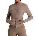 Long Sleeve Autumn Fitness Sport Yoga Coat Women's Lightweight Full Zip Running Track Jacket Yoga Jacket