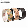 Wholesale Custom Printed Pilates Cork Yoga Wheel Eco Friendly Exercise Training Fitness Wheel