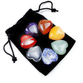 Healing Crystals Love Heart Tumbled Worry Stone for Reiki Home Decor 7 Chakra Gemstones Set Home Decoration Crafts Feng Shui