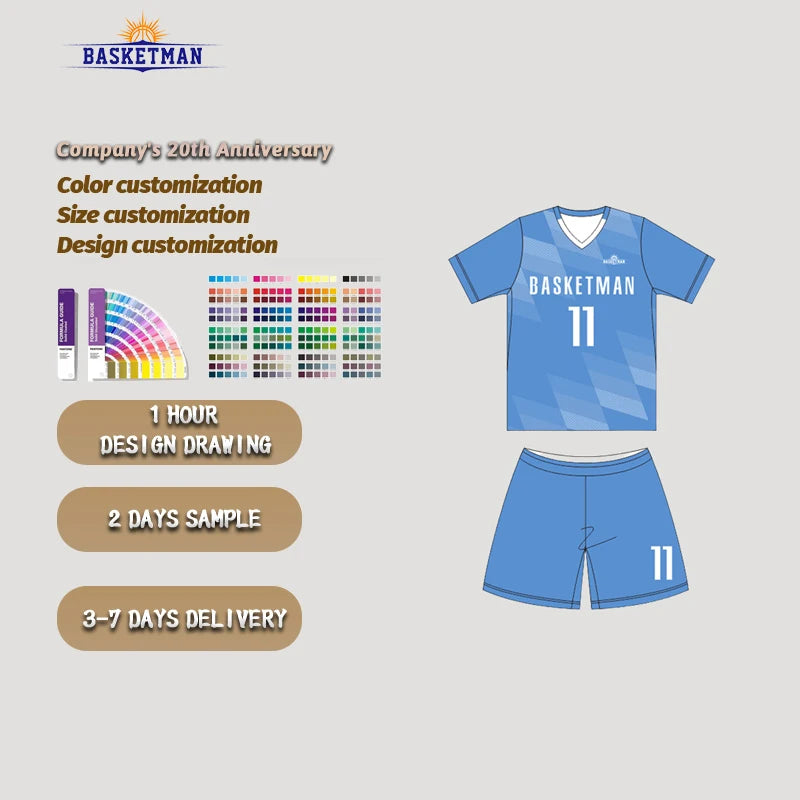 High Quality Retro Football Jersey Large Size Quick Dry Digital Printing Soccer Uniform OEM Service