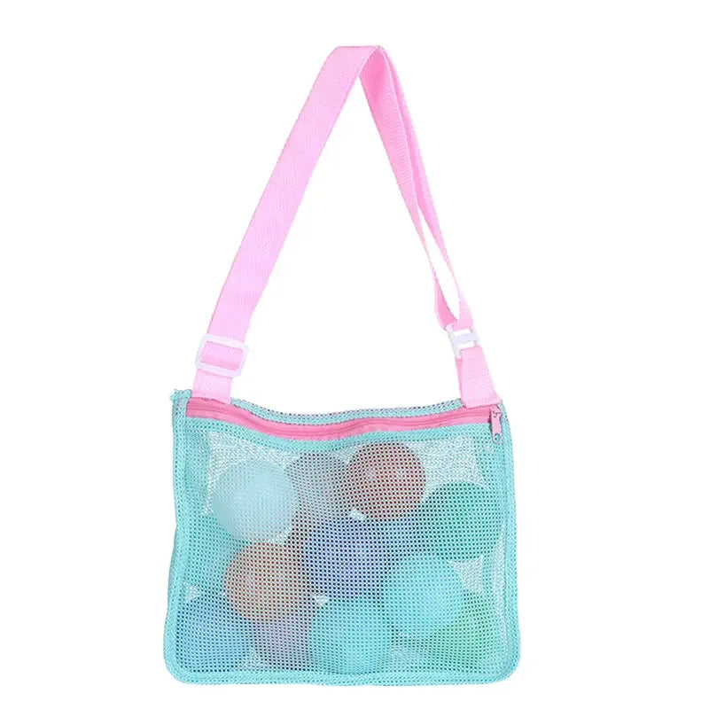 Boys Girls Outdoor Kids Toys Camping Exploring Zipper Poly Plastic Shell Collecting Mesh Beach Bag