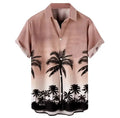 Men's Casual Floral Shirt Hawaiian Style Short Sleeved Tee Tops 3D Printed Men's Shirt Size S-3XL