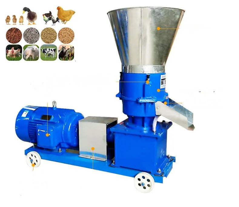 Motor Farming Pelletizer Household Small 220V Fish Chicken Pig Poultry Animal Feed Pellet Processing Machines
