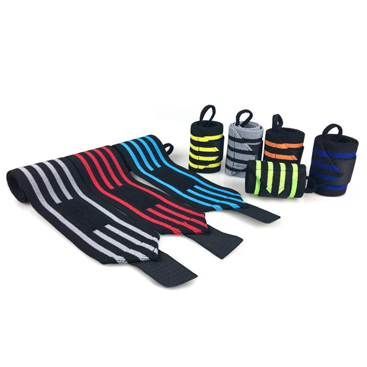 Custom Logo Bodybuilding Pull up Weight Lifting Power Gym Wrist Supports Assist Straps Wrist Straps