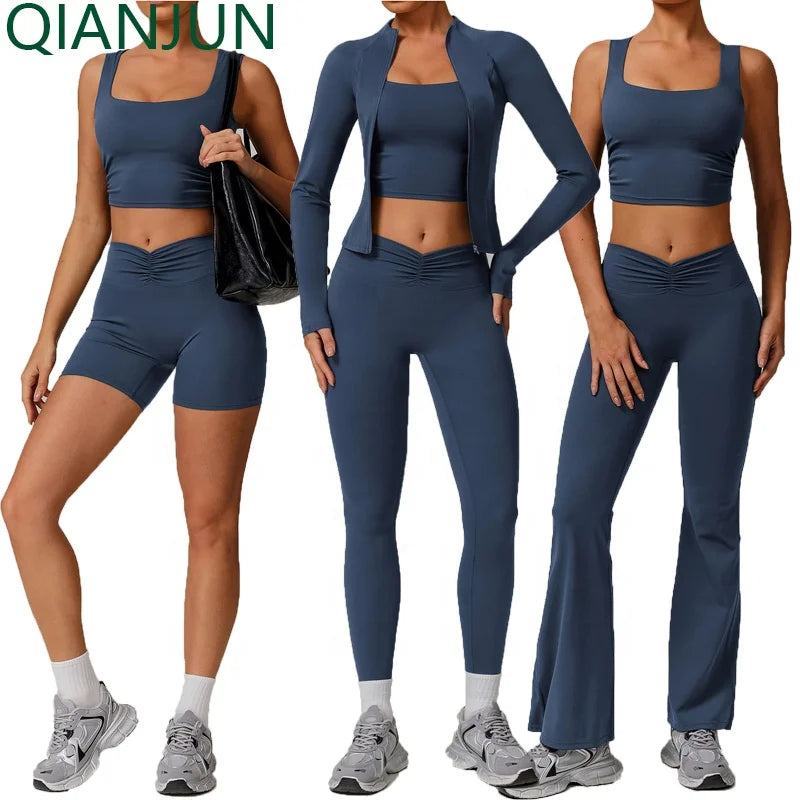 2025 Women's Quick Dry Long Sleeve Top Sports Jacket Gym Fitness Yoga Set Sportswear Gym Fitness Set