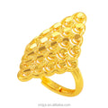 Cross-Border Large Prismatic Flower Open Ring Brass Gold-Plated Niche Design Sense Ring Female Ins Does Not Fade