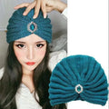 Wholesale European Style Corded Yarn Hats Wrap Winter Fashion Mom's Cold Proof Diamond Head Band Multi-Occasion