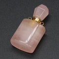 Hongzhuo Natural Stone Graceful Natural Rose Quartz Crystal Perfume Bottle for Jewelry Making