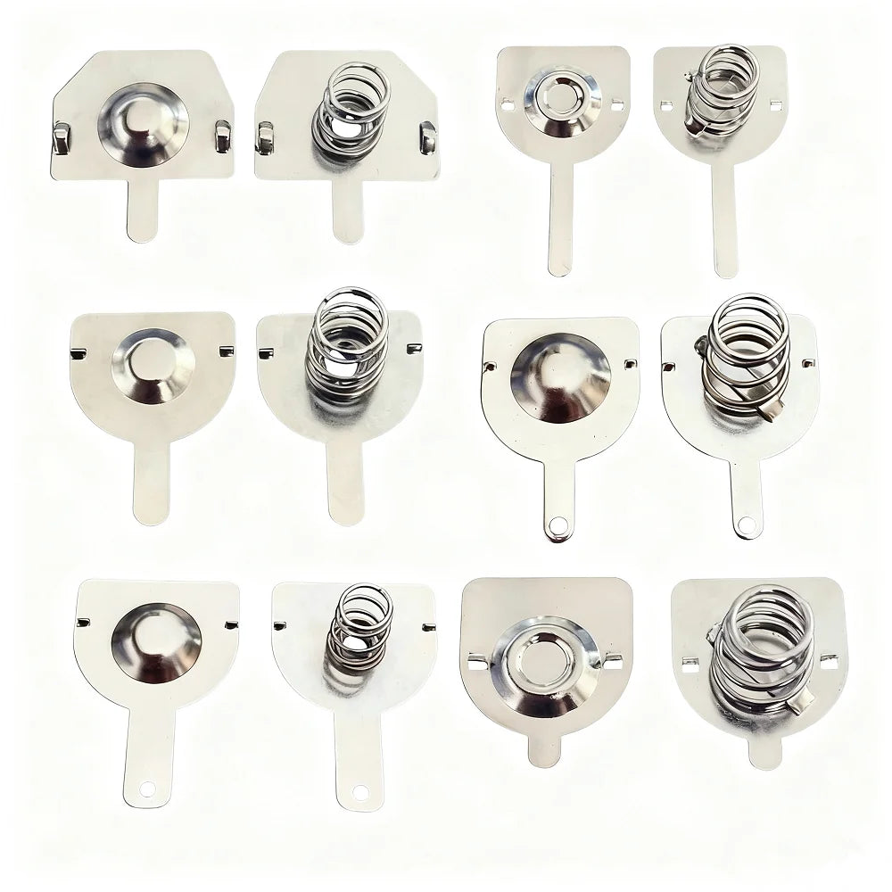 OEM Custom Brass with Nickel Plated 18650 Battery Spring Clip18650 Battery Spring Connector for Portable Power Bank