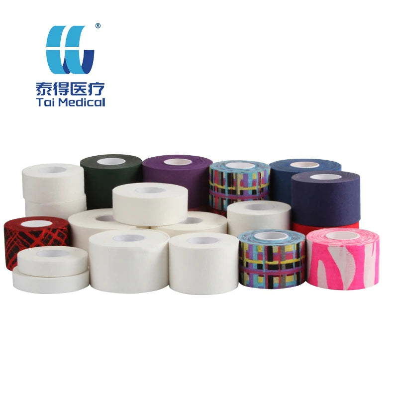 Hot Sale 5cmx9.1m Cotton Sports Tape Finger Guard Wrist Knee Ankle Athletic Bandage Basketball Football Foot Fixing Unisex CE