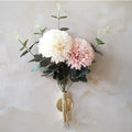 Non Punching Wall Mounted Gold Flower Vase Metal Flower Vase Tube Wall Hanging Flower Tube Creative Decor for Home Wall