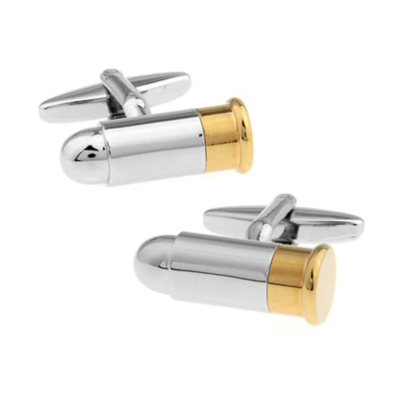 Wholesale Screw Bullets Decorative Novelty Cufflinks Custom Men Suit Shirt Fashion Accessory Wedding Tuxedo Trendy Jewelry Gift