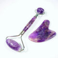 2026 Wholesale Private Label Gua Sha Set Crystal Beauty Pink Stone Natural Amethyst Facial Massage Face Jade Roller