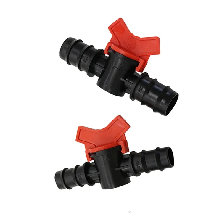16 mm 21 mm Plastic Micro Irrigation System Mini Water Valve Coupling Barbed Drip Valve
