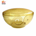 Cheaper Wood Holder Bamboo Wooden Recycled ABS Black Yellow Plastic Wool Yarn Bowl for Knitting Weaving
