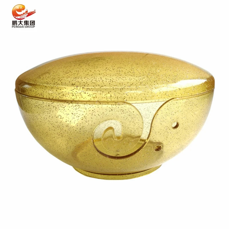 Cheaper Wood Holder Bamboo Wooden Recycled ABS Black Yellow Plastic Wool Yarn Bowl for Knitting Weaving