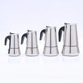 Hot Selling Portable Espresso Coffee Maker Pot Stainless Steel Business-Ready Stocked with Lid for On-The-Go Mocha Brewing