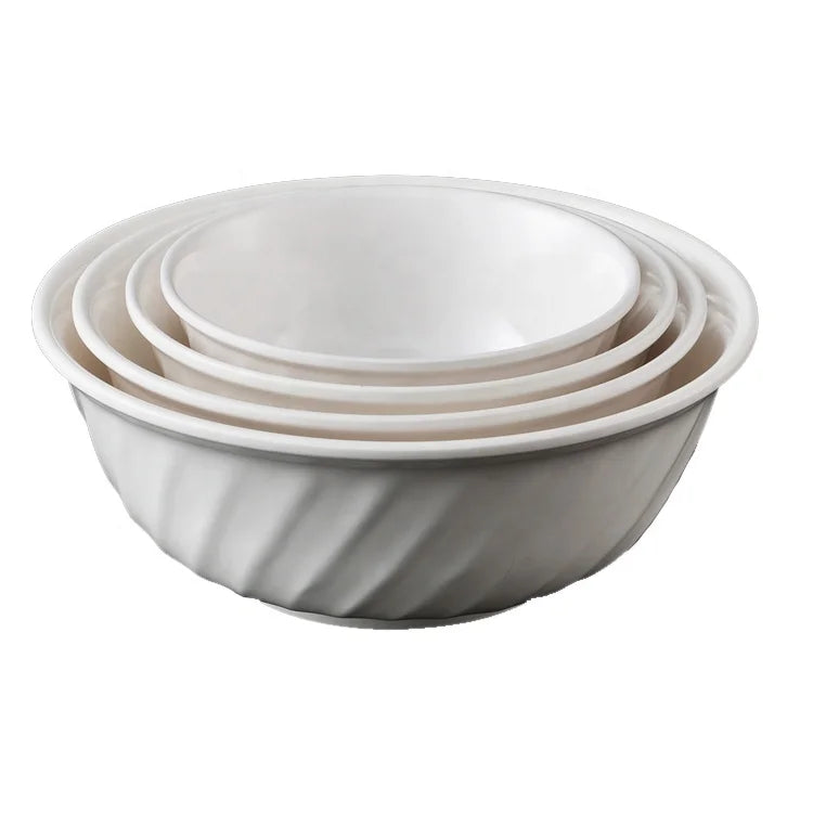 Factory Wholesale Restaurant Dinnerware Serving Large White Melamine Soup Bowls