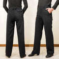 Men Professional Wide Latin Modern Square Practice Dance Pants Elastic