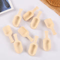 Wholesale Small Short Handle Wood Candy Buffet Spoon Custom Logo Mini Measuring Wooden Scoops for Bath Salts