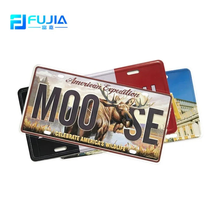 Retro Printing Design Metal  Number Plate Aluminum License Plate
