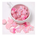 Resin Pink Style Flatback Charms Cartoon Rabbit Star Flower for Home DIY Decoration Mouse Head Cabochon Accessories