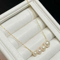 Gradient Balance Beam Flawless 5-9mm Freshwater Pearl Necklace Natural Smiling Roadway Clavicle Pendant