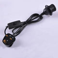 Lamp Power Cord With Switch Uk BS US Saa Europe Eu Vde Plug E27 E14 Bulb Holder Lighting Cord Set Ac Power Cable