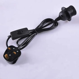 Lamp Power Cord With Switch Uk BS US Saa Europe Eu Vde Plug E27 E14 Bulb Holder Lighting Cord Set Ac Power Cable
