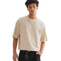 Wholesale Blank Vintage Men Distressed Tshirt Cropped Custom Boxy t Shirt Manufacture