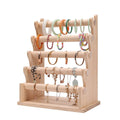5-Tier Natural Wood Bracelets Watch Jewelry Holder Organization Hanger Jewelry Live Broadcast Props