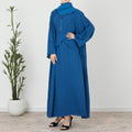 Loriya 3PCS Women's Islamic Clothing Set Open Cardigan Abaya Inner Dress Middle Wrap for EID Fashionable Abaya Set for Muslim