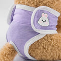 2024 Hot Dog Menstrual Underwear Washable Dog Diapers Pet Menstrual Pants Breathable Cotton Dog Sanitary Panties Purple