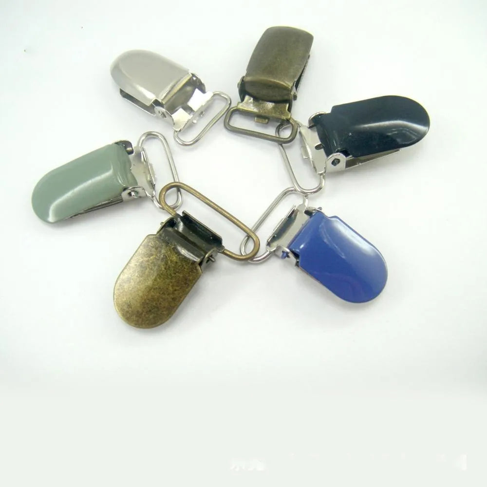 Garment Metal Steel/iron Eco-friendly Durable U-Shape Pacifier Suspender Clips for Clothing