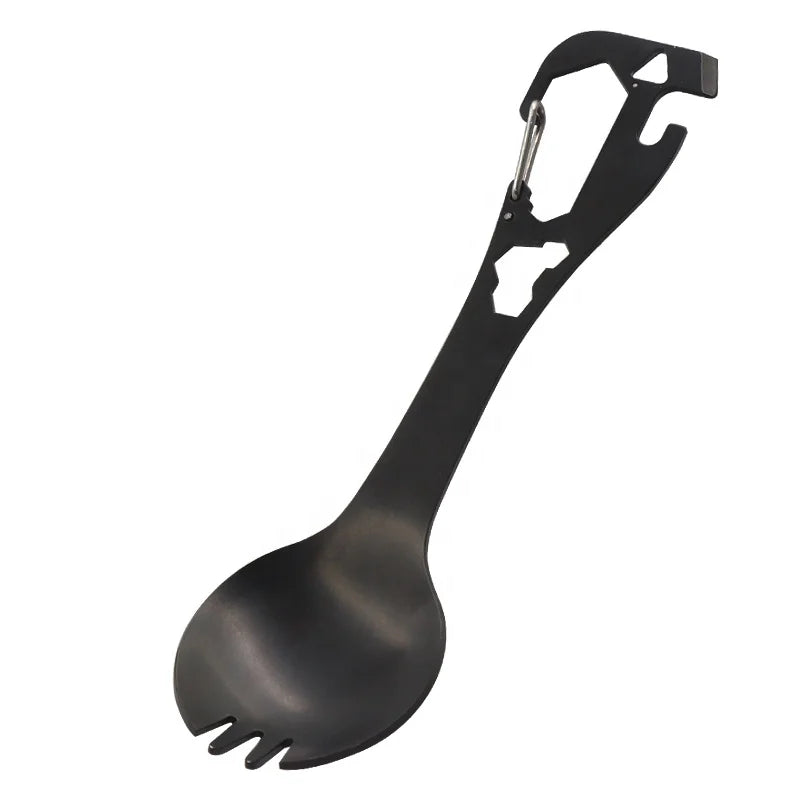 Camping Emergency Multitools Spoon Fork Stainless Steel Tactical Spork with Wrench Screwdriver