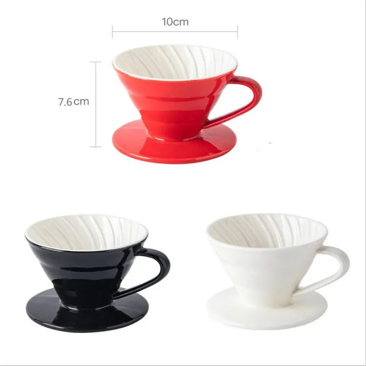 Hot Creative Household Taper Hand Punch Ceramic Coffee Filter Cup Bone China Ceramic Mug Coffee Coffee Tea Sets Cup