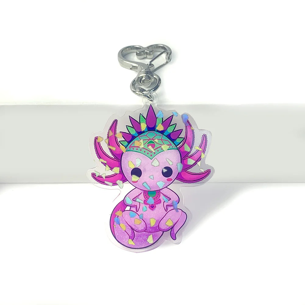Acrylic Clear Charm Acrylic Keychain Epoxy Make Your Own Anime Glitter Hologram Keychain Custom Acrylic Charm