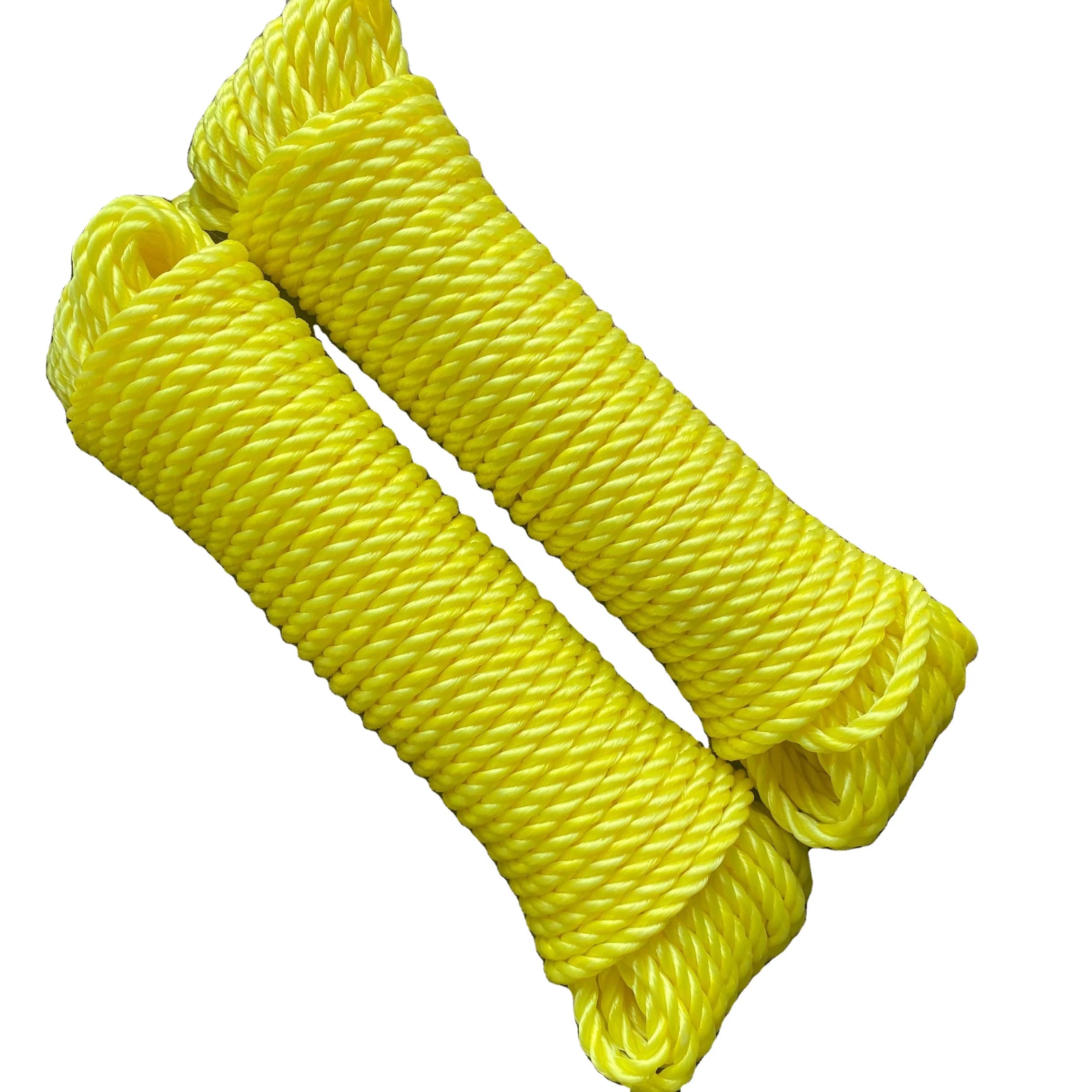 Hot Sale Customized Color PP 3/4 Strand Twisted Rope Diameter 1-30mm Huarui Brand