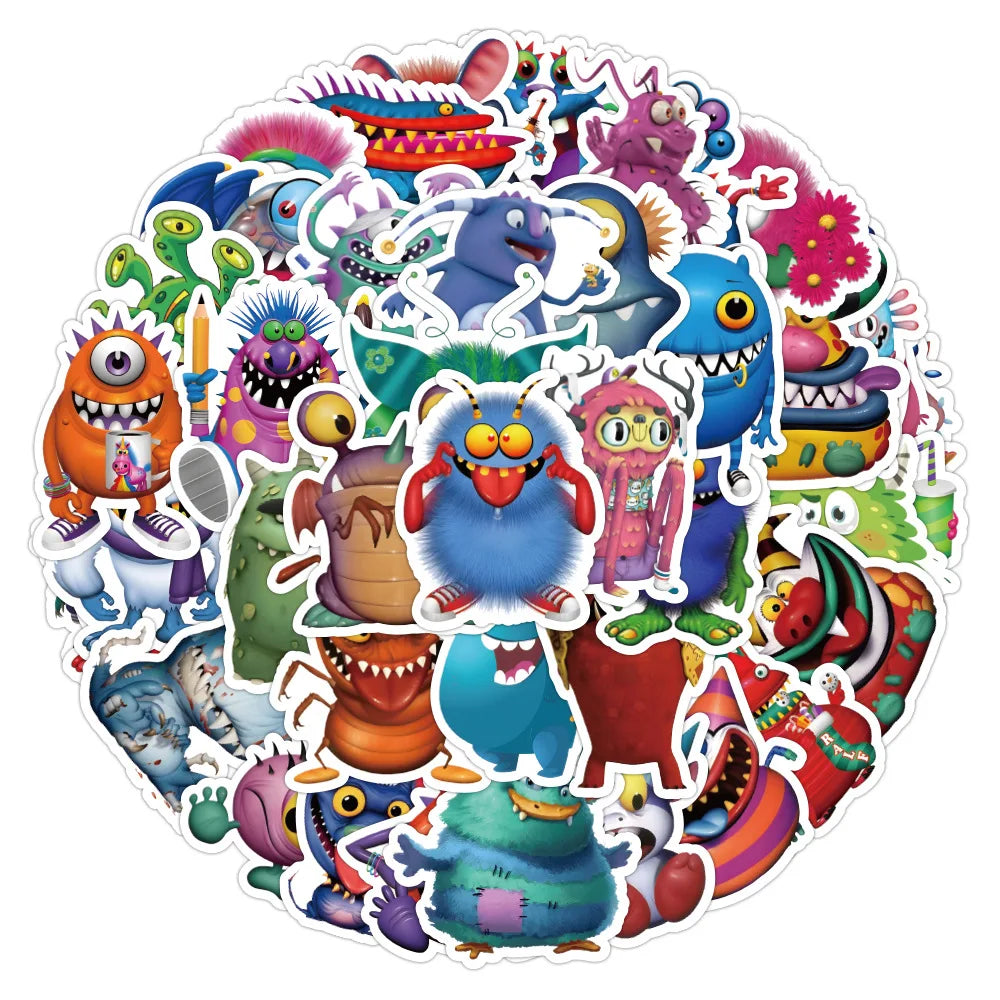 50PCS Cute peeking funny cartoon game My Singing Monsters sticker