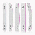 Wholesale Professional Jagged Edge Zebra Manicure Nail Files 5 Shapes 25pcs 100/180 Double Side Sandpaper Polisher