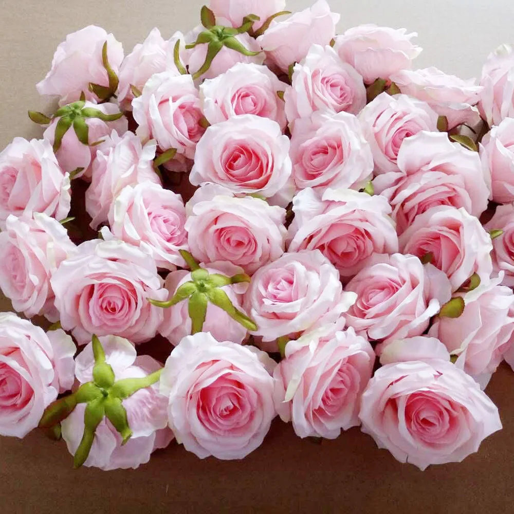 D-RH005  Reasonable Price Professional Manufacturer Wholesale Price Artificial White Rose Flower Heads for Flower Arrange