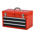 CE Multipurpose 3 Drawers Iron Electrostatic Power Coated Waterproof Shockproof Dustproof Portable Tool Storage Box for