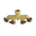 Winslow & Ross Brass Manifold 4 Way Garden Water Tap Connector  Hose  Water Splitter