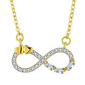 Custom 925 Sterling Silver Necklace Designs Personalized Infinies Gold Plated Pendant Necklace Crystal Necklace for Women