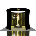 Custom Modern Design Aluminum Tension Fabric Photobooth Backdrop 360-degree Photo Booth Enclosure for Trade Shows Exhibitions